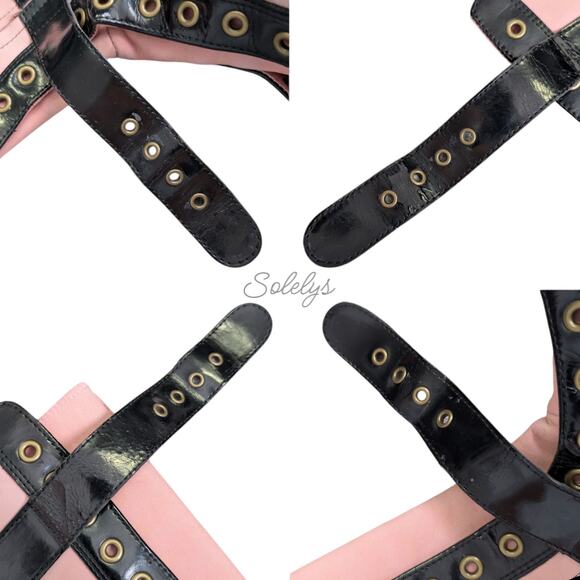 Converse RARE 2005 XXHI Star 70 Peach Blossom Pink Black Buckle Sneaker Boot 11 - Picture 9 of 16